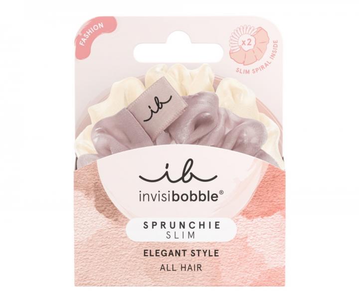 Ozdobn pirlov gumiky Invisibobble Sprunchie Slim Hairiffic - 2 ks