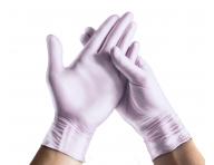 Nitrilov rukavice Espeon Nitril Sparkle - 100 ks, perleov fialov, vekos XS