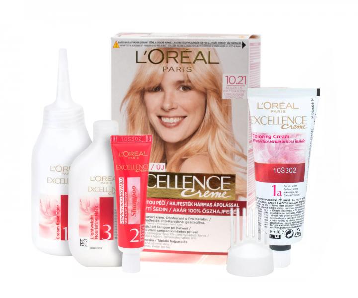 Permanentn farba Loral Excellence Creme - 10.21 najsvetlejia perleov blond