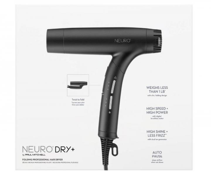 Profesionlny skladac fn na vlasy Paul Mitchell Neuro Dry+ - 1600 W, ierny