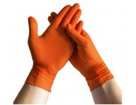 Siln nitrilov zdrsnen rukavice Espeon Nitril Extra Strong 3 - 100 ks, oranov, vekos S