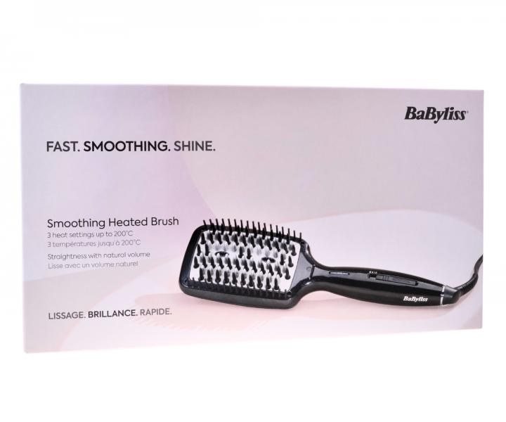 Nahrievacia ehliaca kefa na vlasy Babyliss Smoothing Heated Brush - ierna