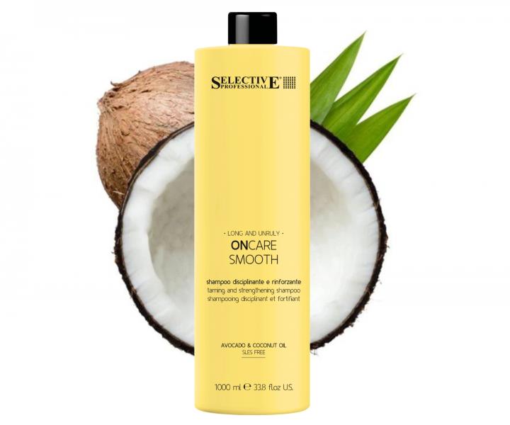 Uhladzujci ampn pre nepoddajn vlasy Selective Professional OnCare Smooth Shampoo - 1000 ml