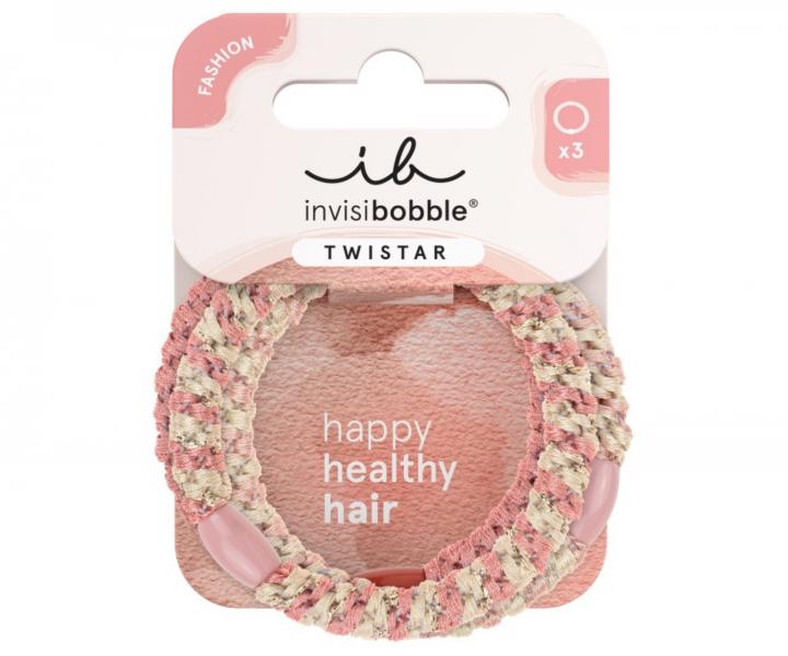 Sada ozdobnch gumiiek do vlasov Invisibobble Twistar Blush Braids - 3 ks