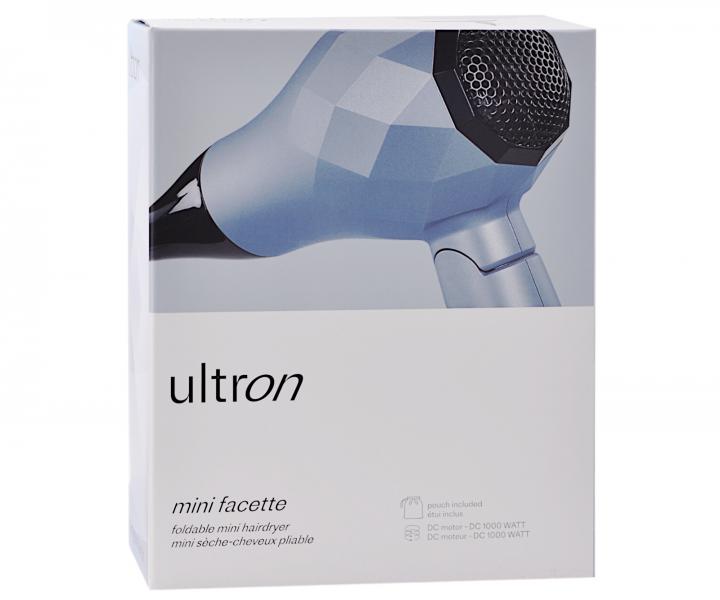 Cestovn fn na vlasy Ultron Mini Facette - modr, 1000 W